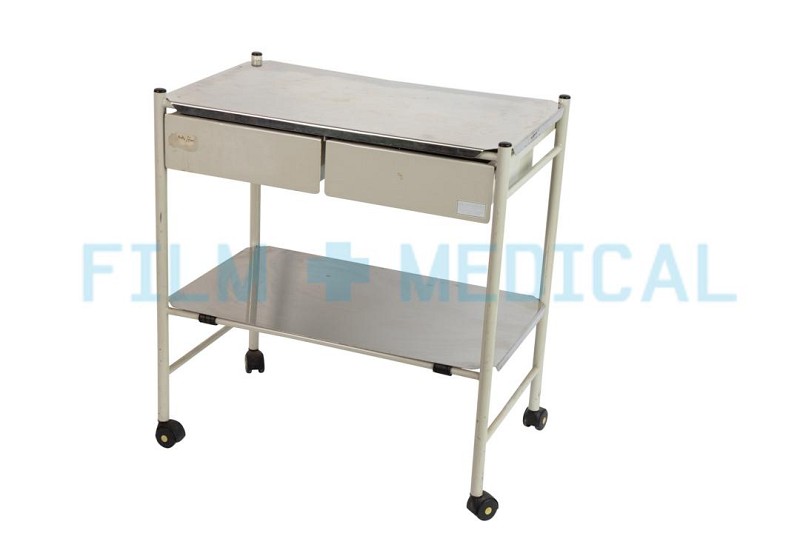 Trolley Rectangular Cream Drawers